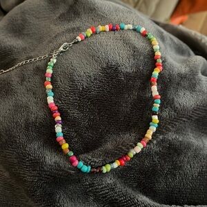 beachy multicolor beaded necklace